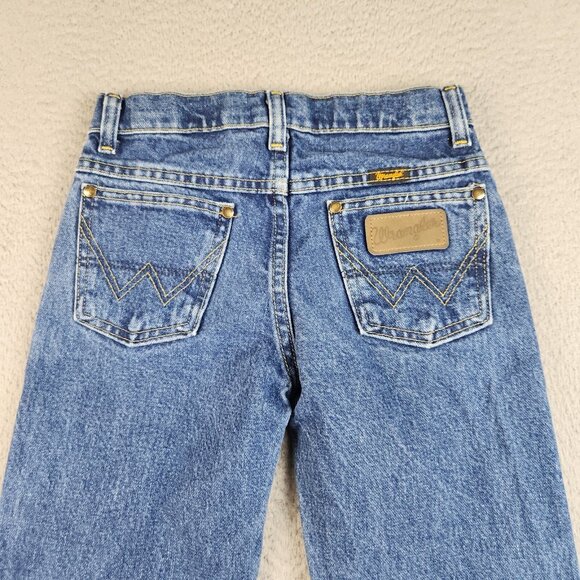 Wrangler Jeans Boys 9 Regular Blue Straight Leg Classic Denim Adjustable Waist - Picture 10 of 11